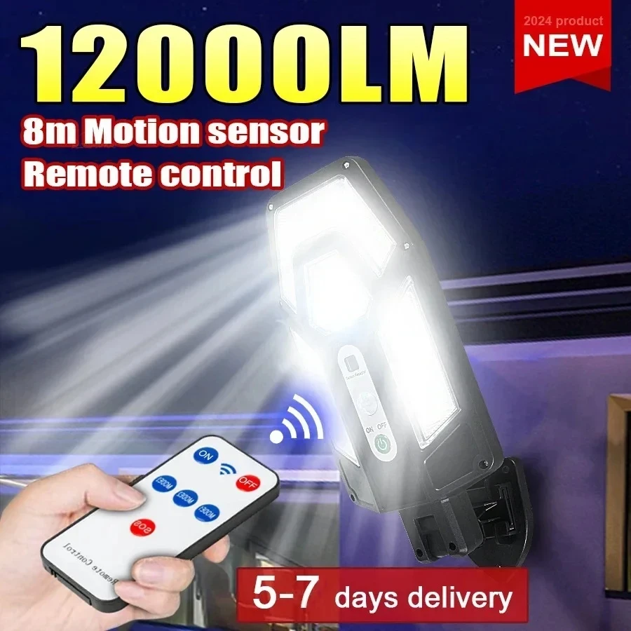 Solar Street Light Led - Mocna lampa solarna ścienna 12000LM z