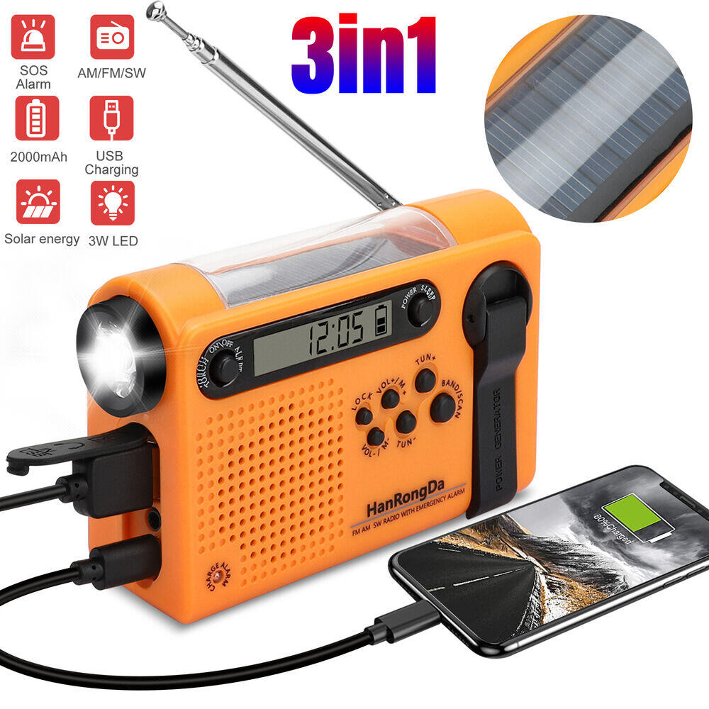 Renewable Energy Source - Radio awaryjne AM/FM/SW Przenośne radio solarne